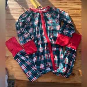 Bamboo Plaid Christmas 3T zippy